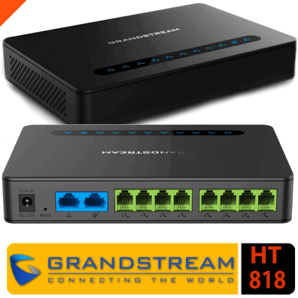 Grandstream HT818 is an advanced 8-port VoIP gateway with 8 FXS ports